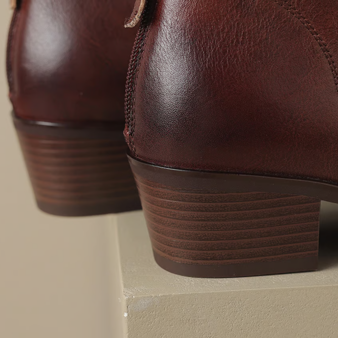 Camille | Luxury Low Heel Ankle Boots