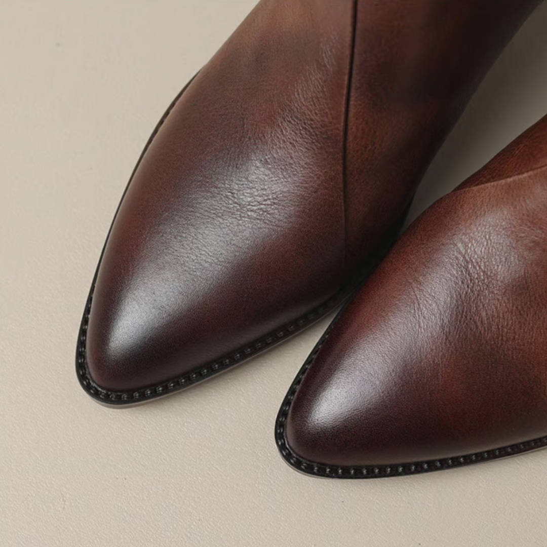 Camille | Luxury Low Heel Ankle Boots