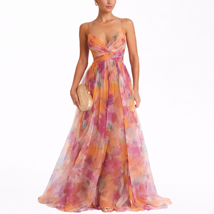 Giselle | Enchanting Maxi Dress with Floral Print