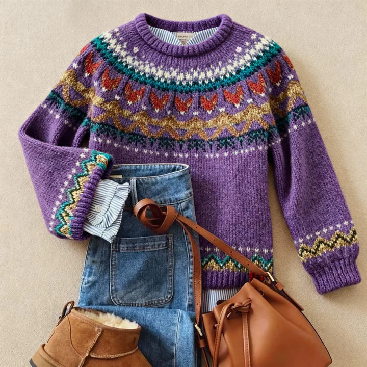 Lila | Heritage Nordic Knit Sweater