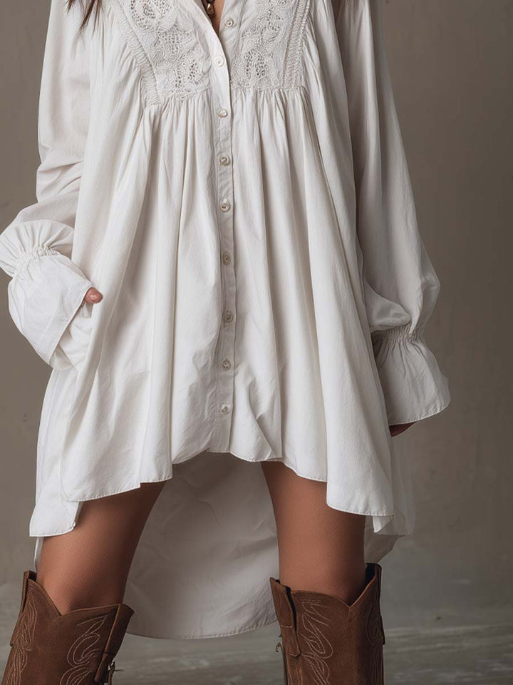 Retro-style Lace Mini Dress