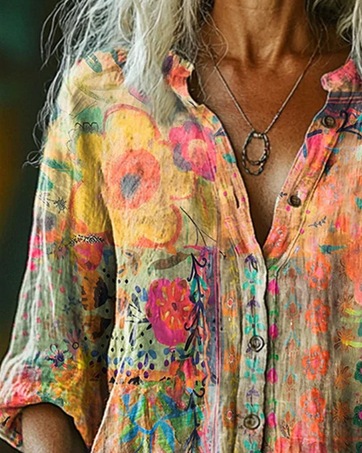Alma™ | Artistic Printed Cotton Shirt