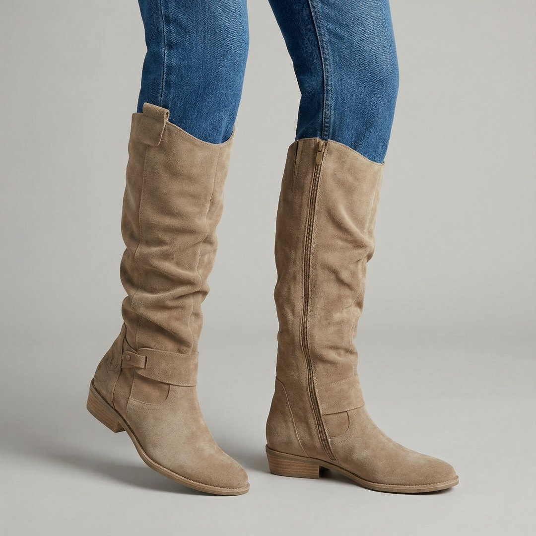 Lina | Comfortable and Warm Suede Effect Boots