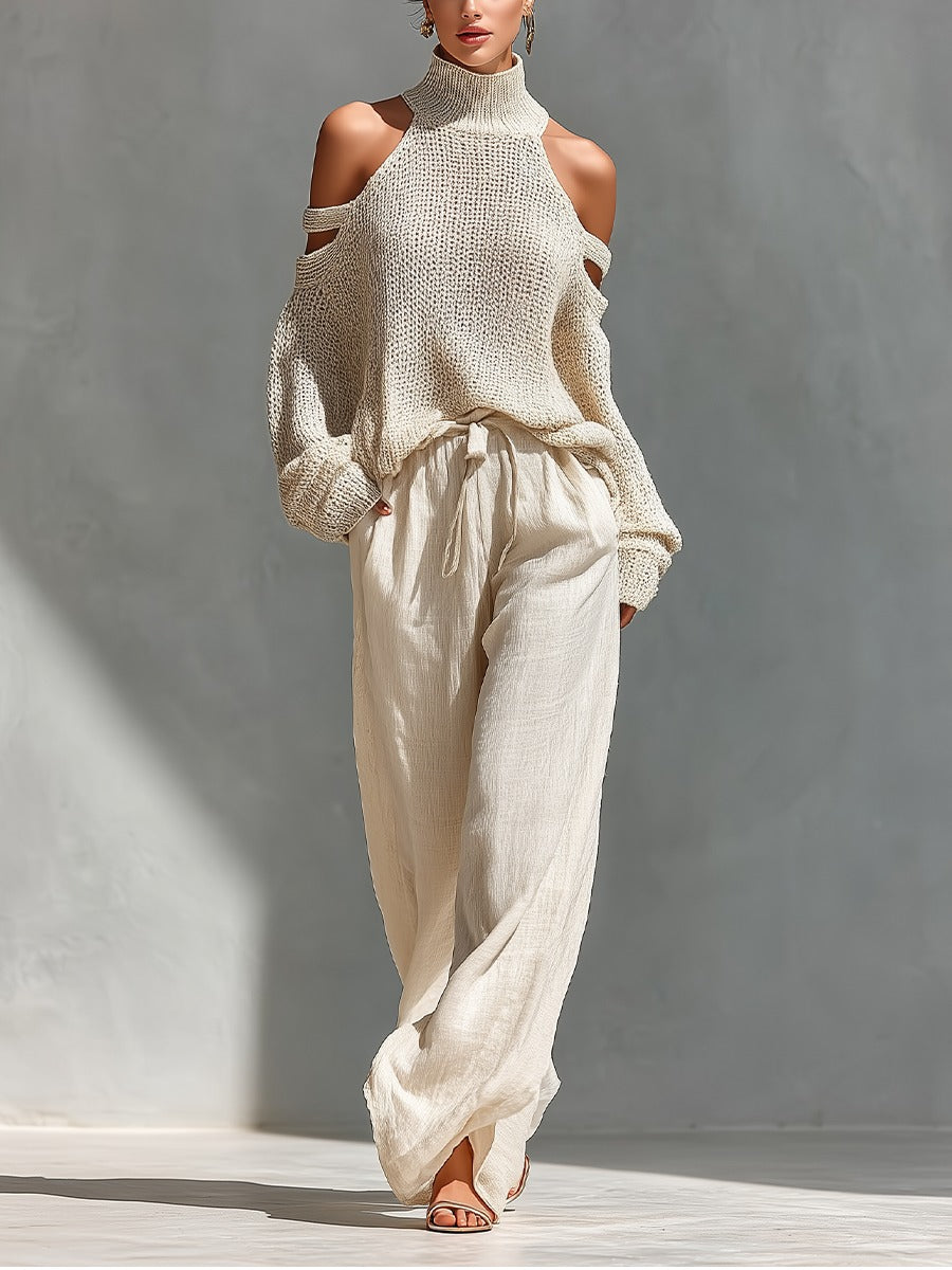 CAMILLA™ | Fashionable Knitted and Linen Set