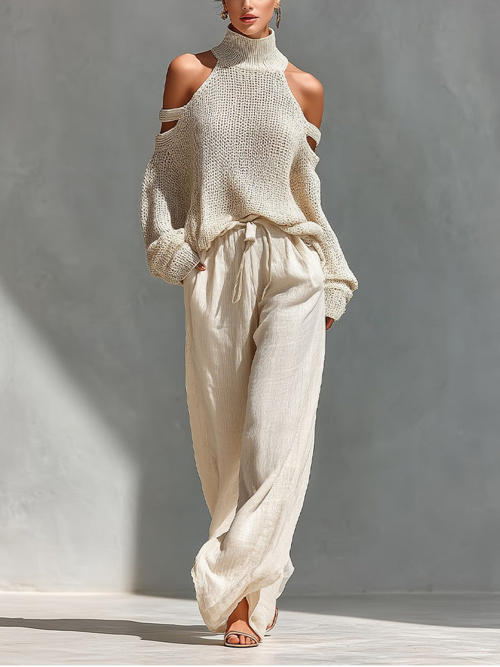 CAMILLA™ | Fashionable Knitted and Linen Set