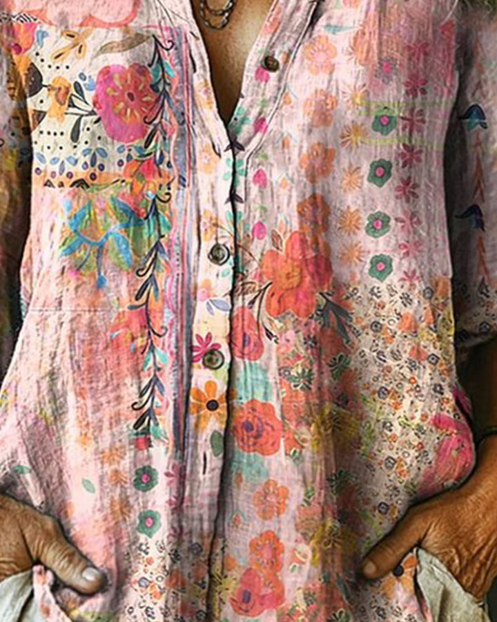 Alma™ | Artistic Printed Cotton Shirt