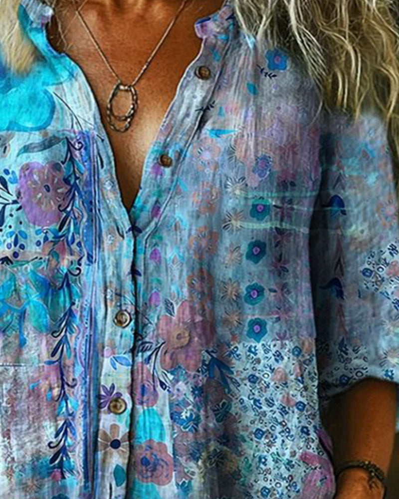 Alma™ | Artistic Printed Cotton Shirt