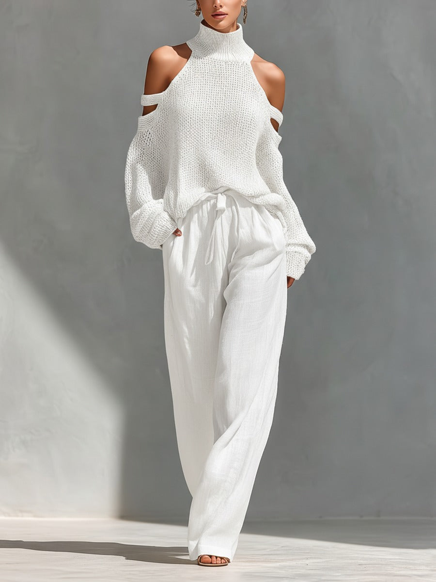 CAMILLA™ | Fashionable Knitted and Linen Set