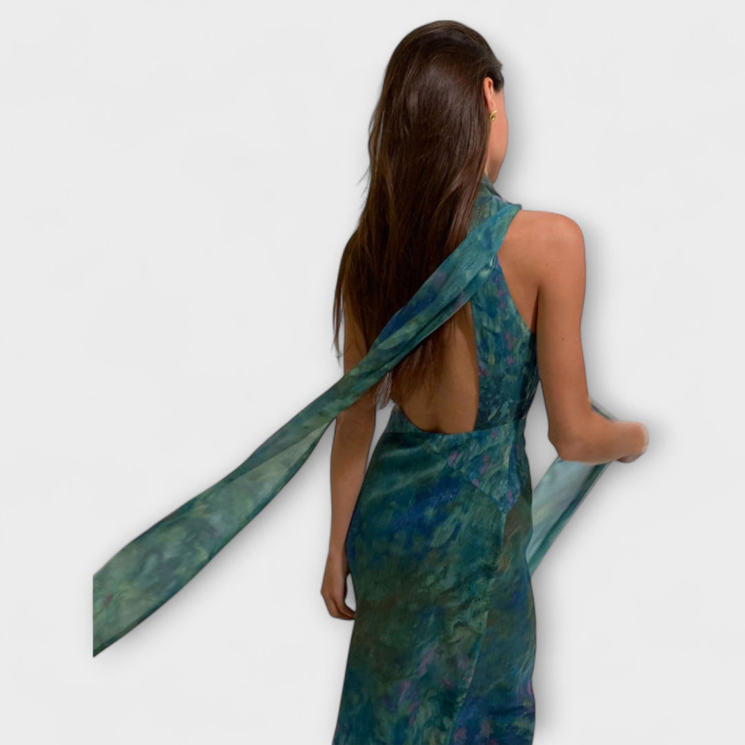 Maisie Monet Iris Print Maxi Dress