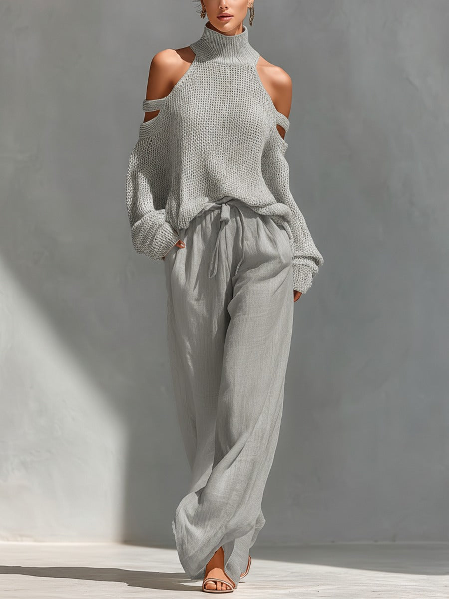 CAMILLA™ | Fashionable Knitted and Linen Set