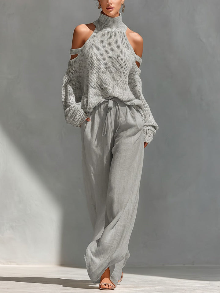 CAMILLA™ | Fashionable Knitted and Linen Set