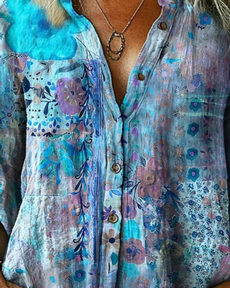 Alma™ | Artistic Printed Cotton Shirt