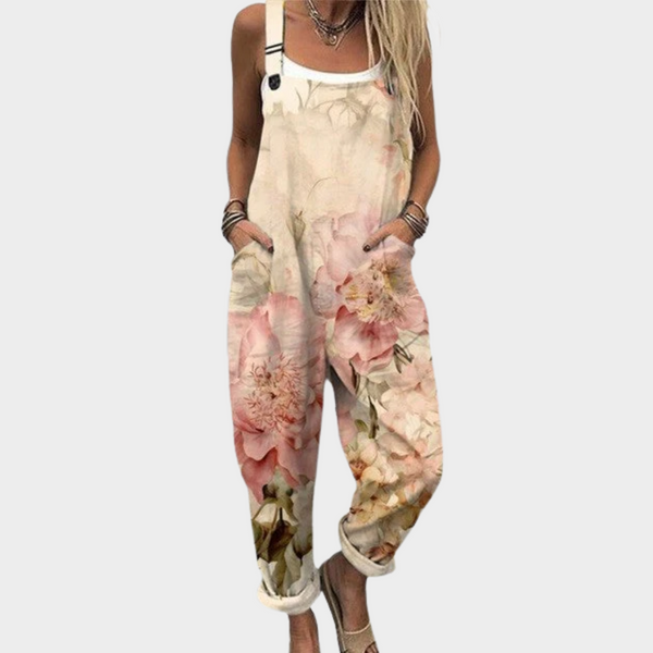 Comfortable Printed Overalls