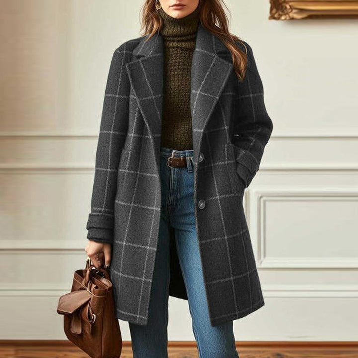 Anna | Wool Check Coat