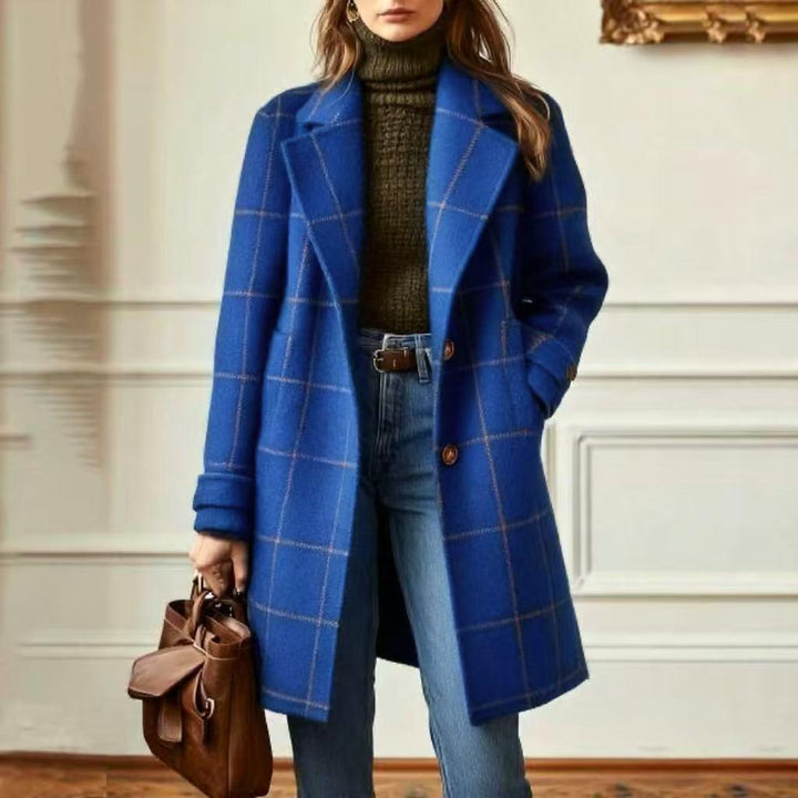 Anna | Wool Check Coat