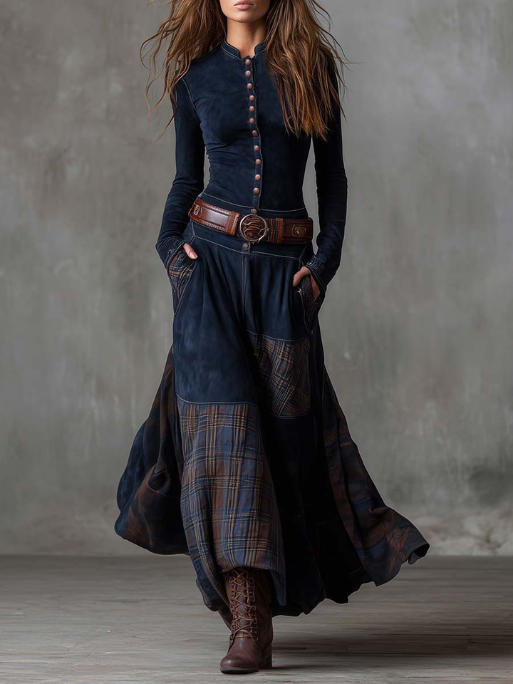 Michelle | Suede Maxi Dress