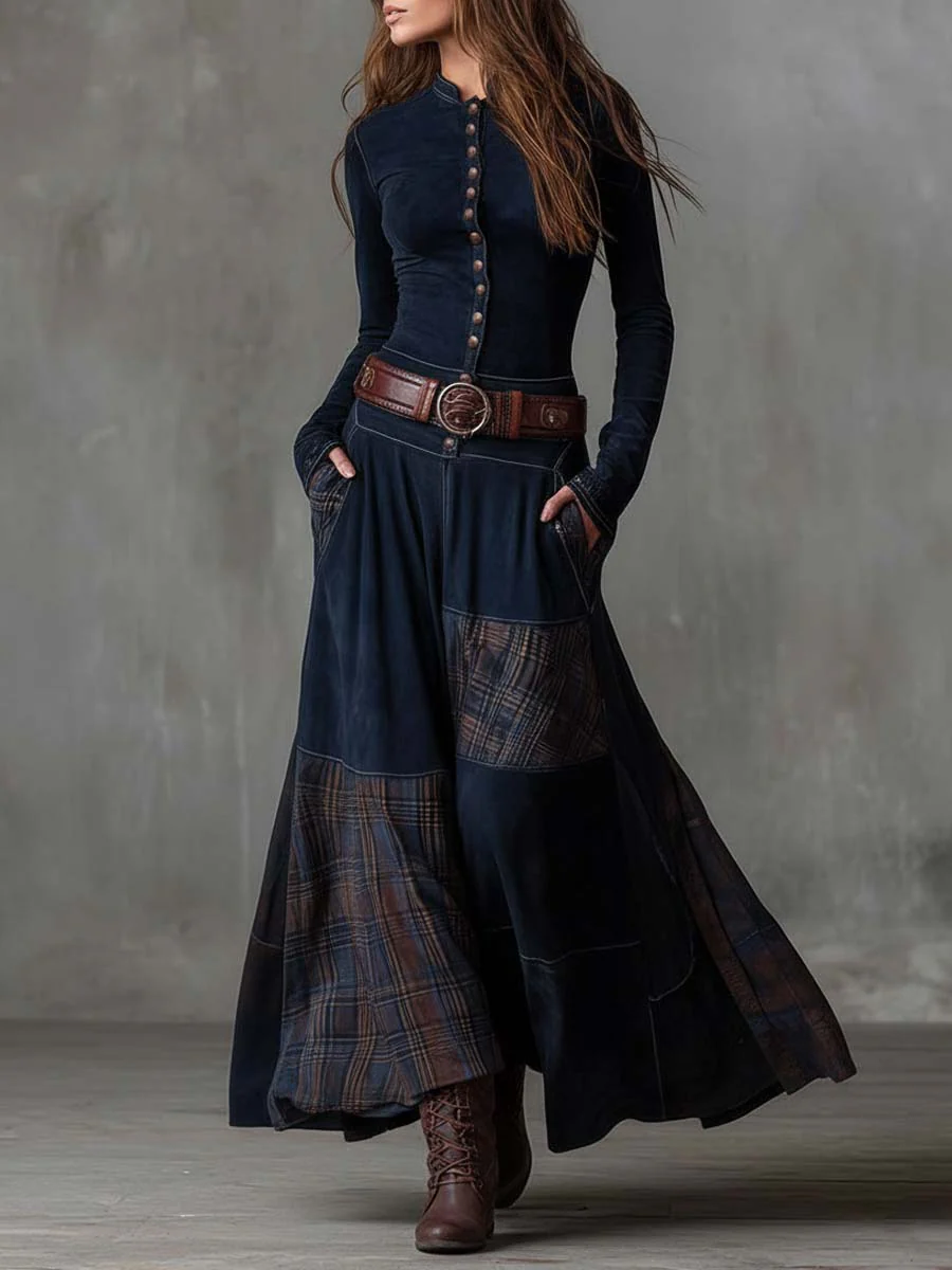 Michelle | Suede Maxi Dress