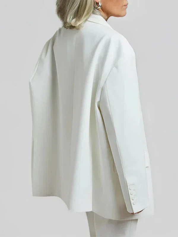 Ivano Milano™ | Oversized Clean-Line Blazer White