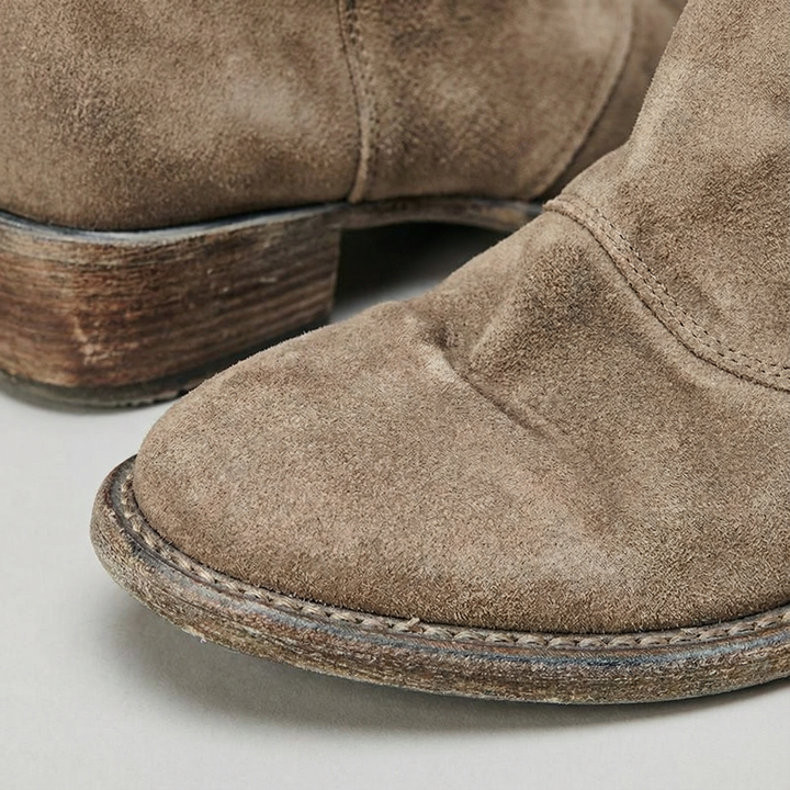 Giada | Western Ankle Boots in Suede