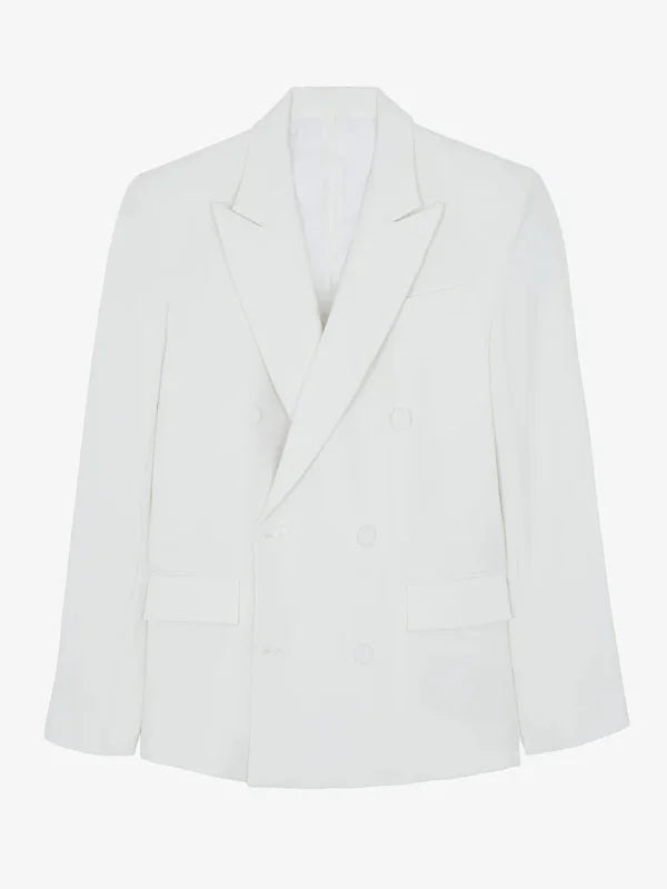Ivano Milano™ | Oversized Double-Breasted White Blazer