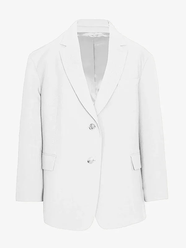 Ivano Milano™ | Oversized Clean-Line Blazer White