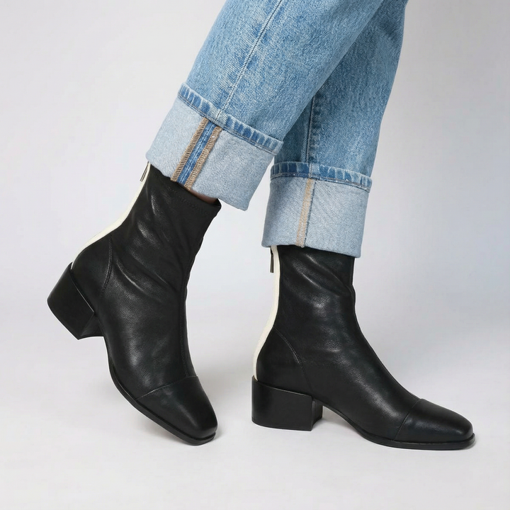 Elena | Elegant Ankle Boots with Low Heel