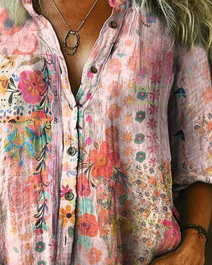 Alma™ | Artistic Printed Cotton Shirt