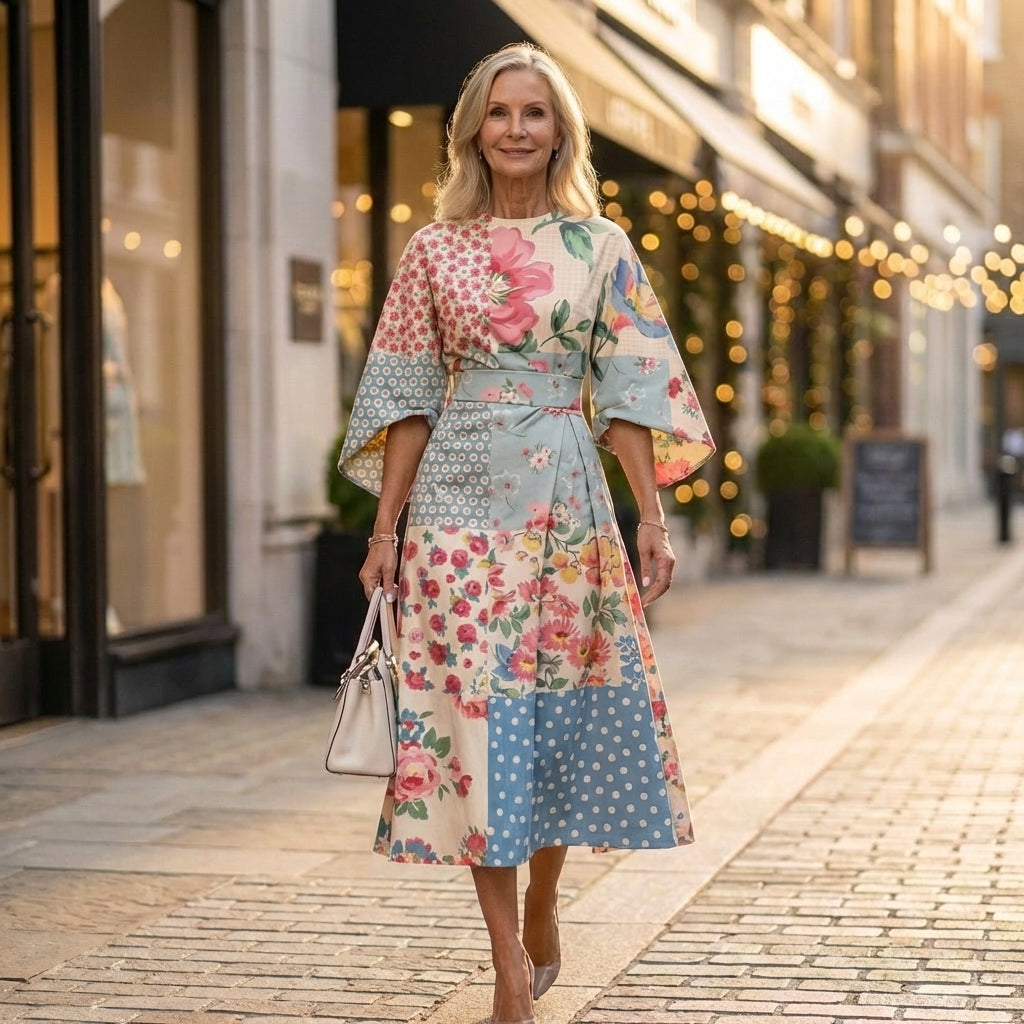 Moxlan | Elegant Floral Dress