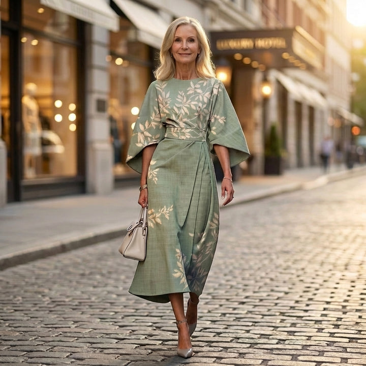 Moxlan | Elegant Floral Dress