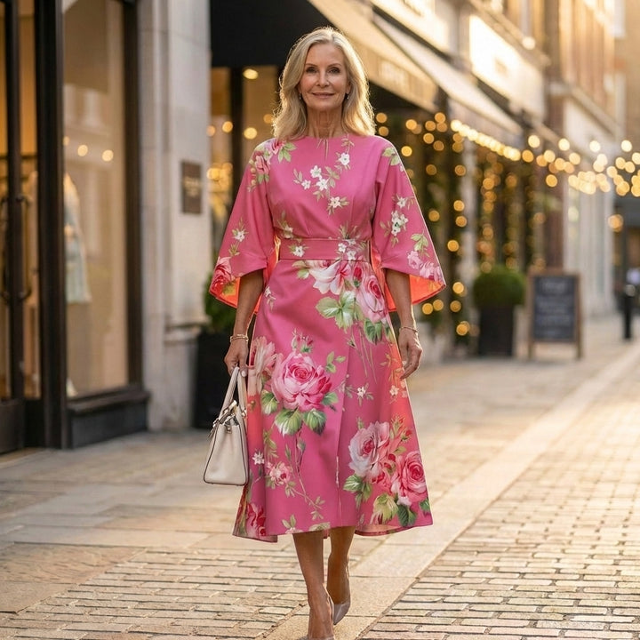 Moxlan | Elegant Floral Dress