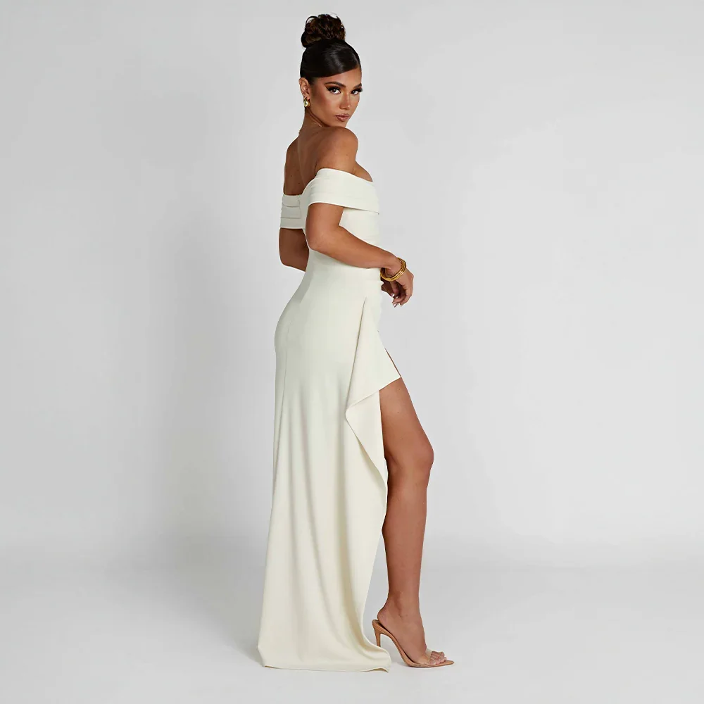 Celeste | Off-Shoulder Maxi Dress with Slit