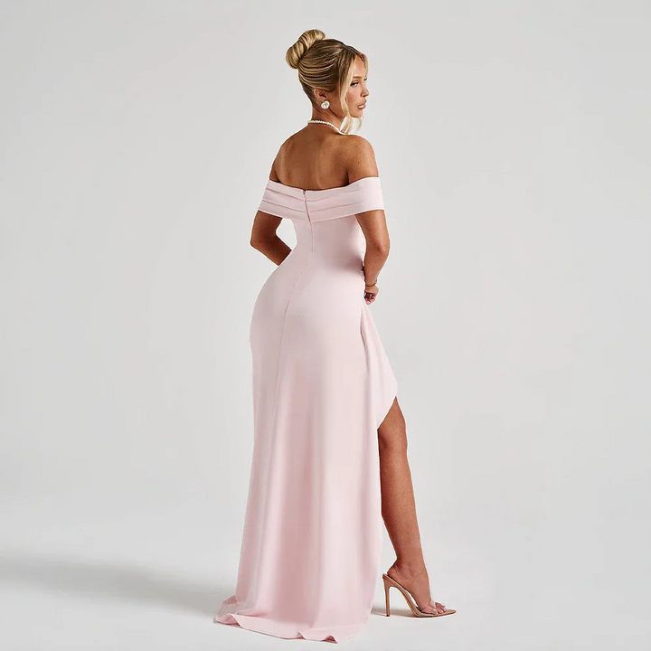Celeste | Off-Shoulder Maxi Dress with Slit