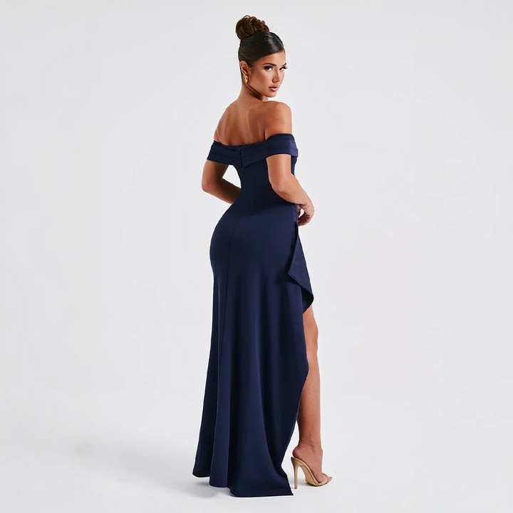 Celeste | Off-Shoulder Maxi Dress with Slit