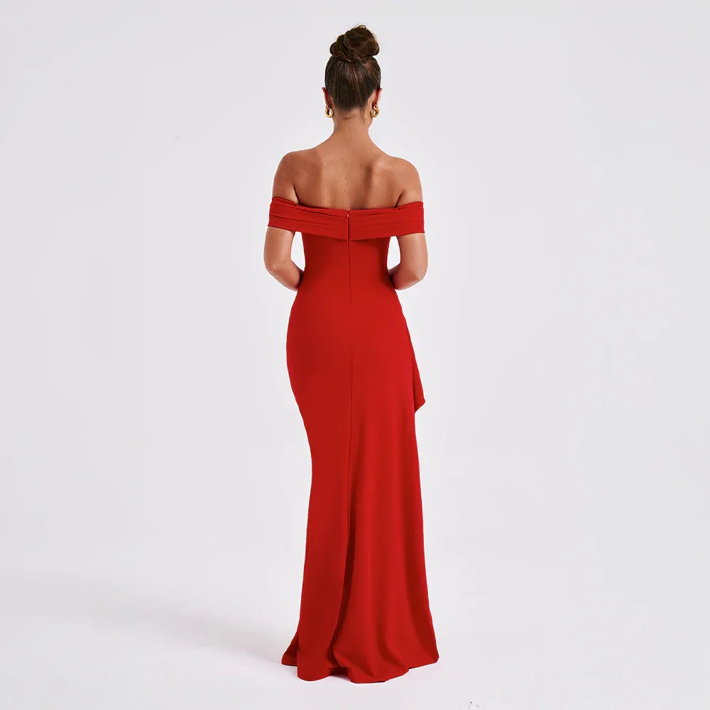 Celeste | Off-Shoulder Maxi Dress with Slit