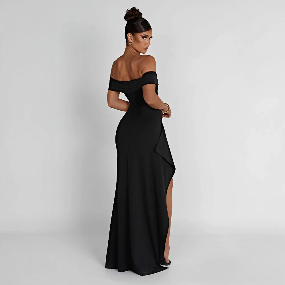 Celeste | Off-Shoulder Maxi Dress with Slit