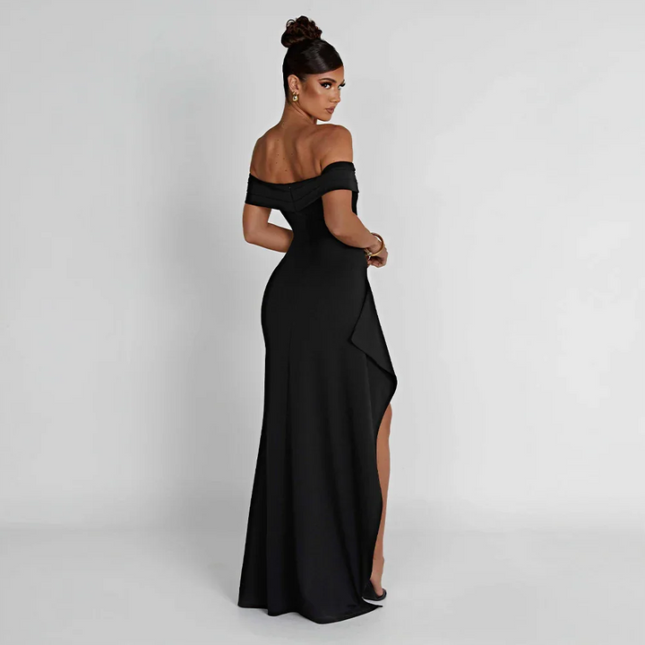 Celeste | Off-Shoulder Maxi Dress with Slit