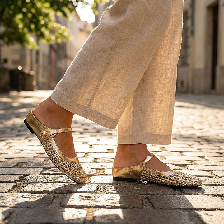 Mary Jane | Braided Fabric Mules