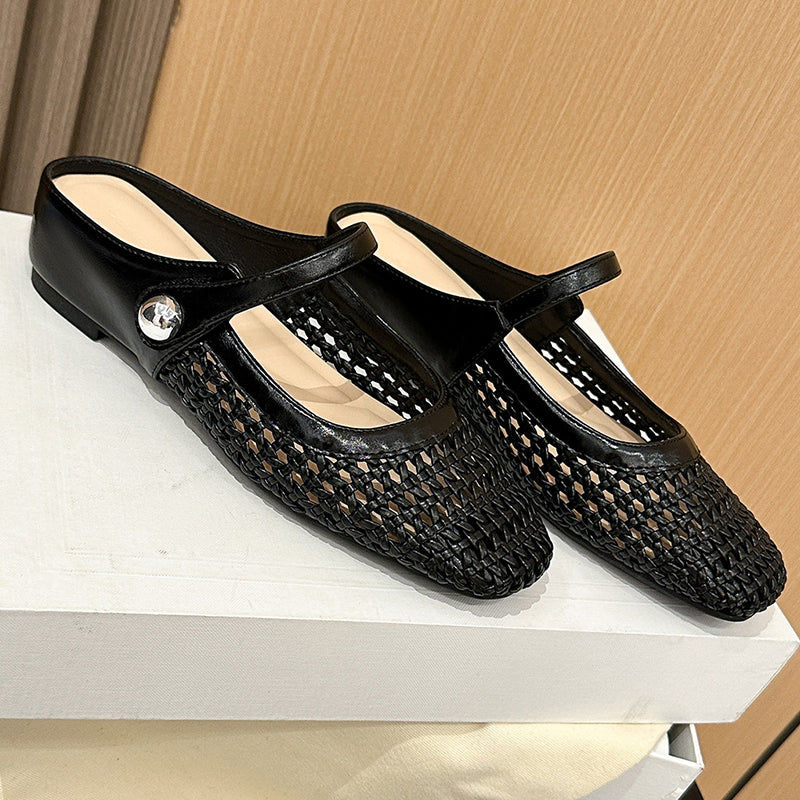 Mary Jane | Braided Fabric Mules