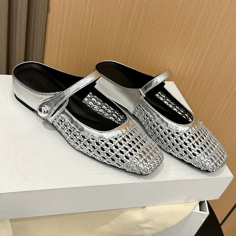 Mary Jane | Braided Fabric Mules